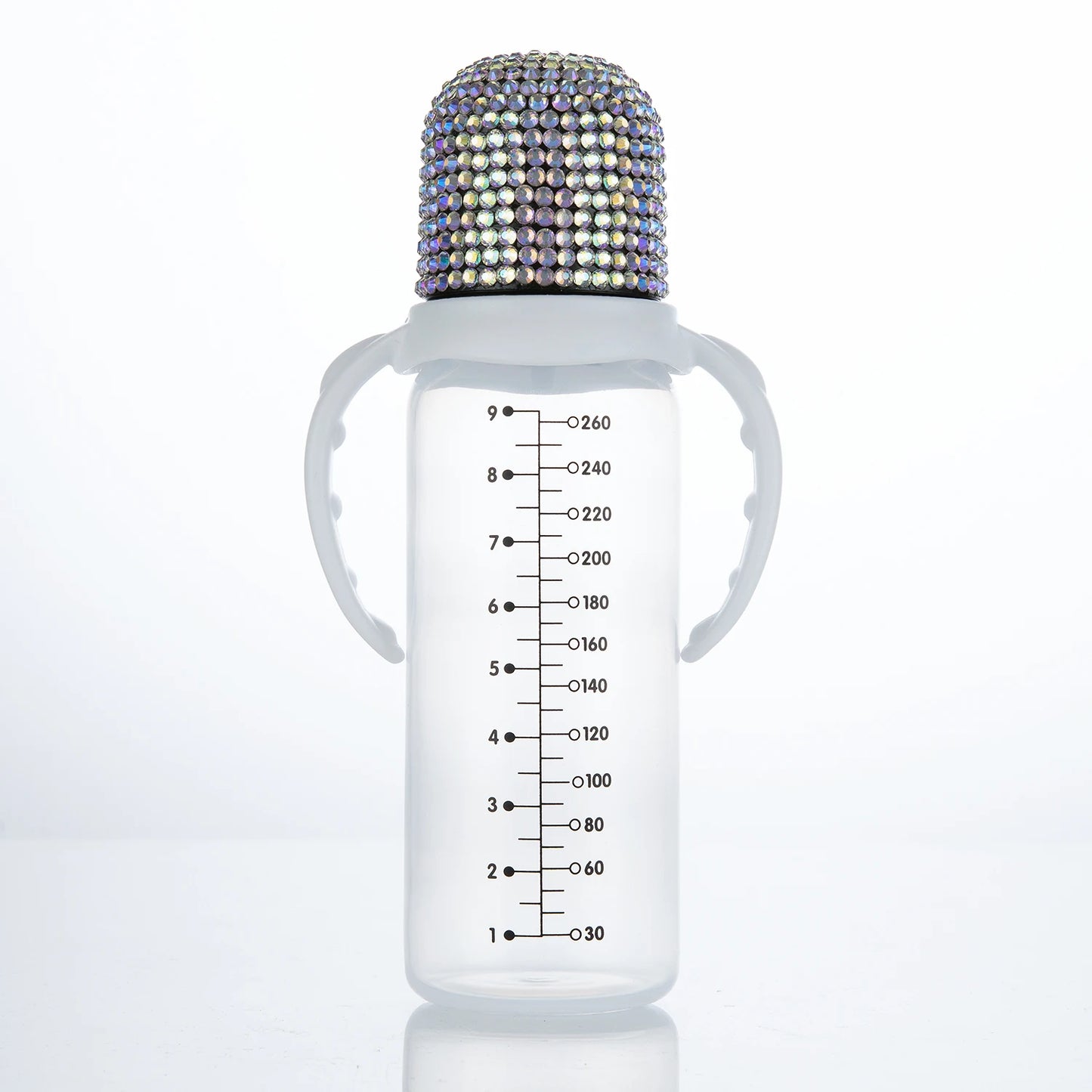260ml Bling Baby Bottle Anti-Colic with Easy-to-Clean Design and Soft Silicone Nipple, BPA, Phthalate Free, Baby Shower Gift
