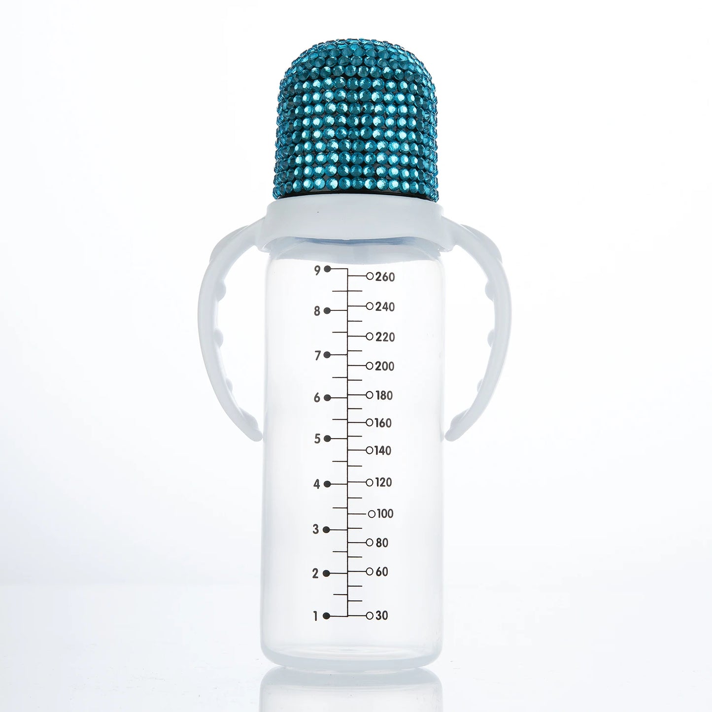 260ml Bling Baby Bottle Anti-Colic with Easy-to-Clean Design and Soft Silicone Nipple, BPA, Phthalate Free, Baby Shower Gift