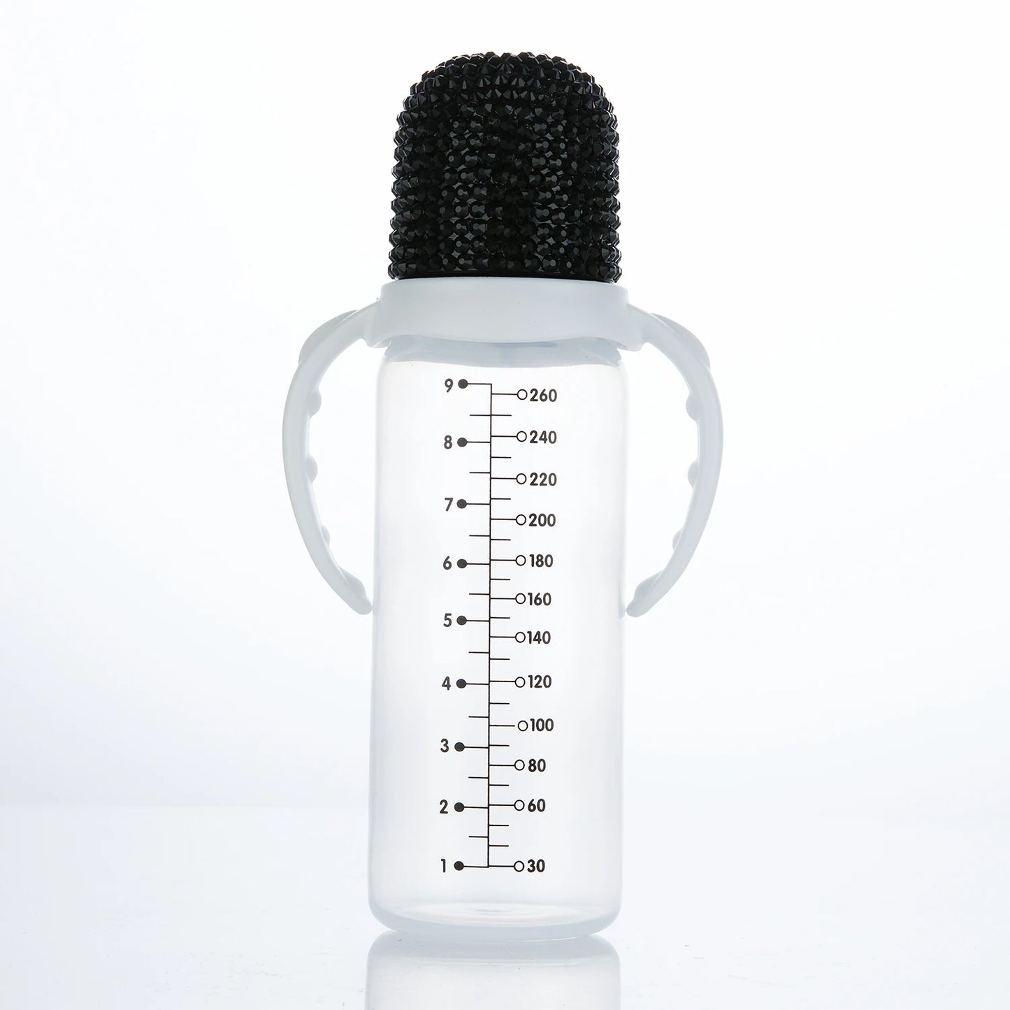 260ml Bling Baby Bottle Anti-Colic with Easy-to-Clean Design and Soft Silicone Nipple, BPA, Phthalate Free, Baby Shower Gift