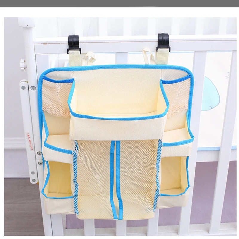Newborn Baby Crib Hanging Bag anging Baby Diaper Caddy Multi-Function Storage Bag Organizer Diaper Stacker for Changing Table