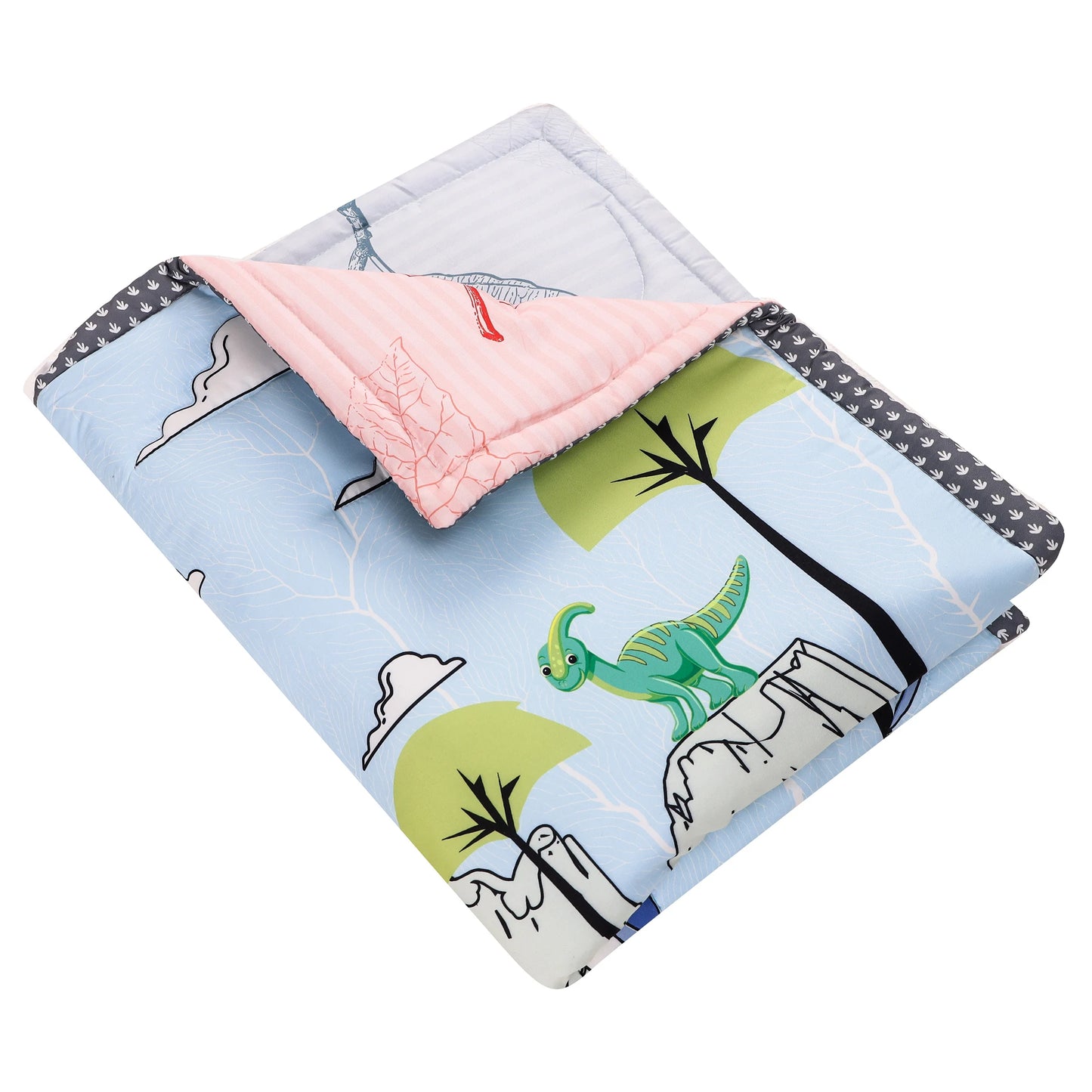 4 pcs cheep dinosaur design new design baby bedding set for boys new born-comforter, crib sheet, crib skirt and pillow case