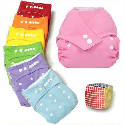 10 Pcs/Lot Baby Diaper One-Size Adjustable Washable Cloth Nappy Urine Pants for 3-12KG