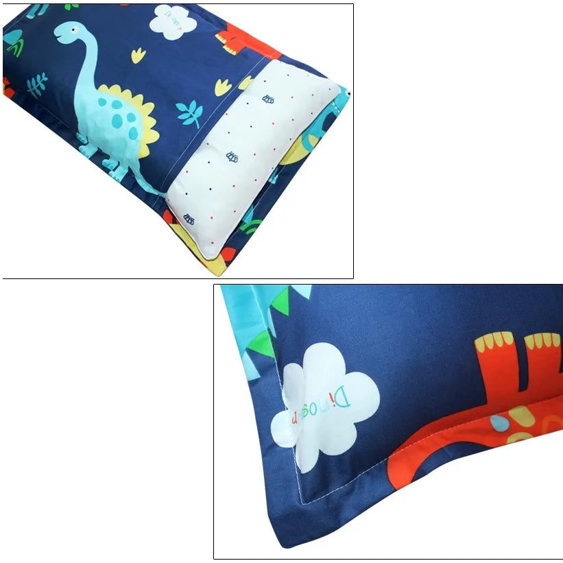 1 Piece Infant Pillowcase 30x50cm 100% Cotton Baby Pillow Cover Cartoon Bedding Replace Anti-dirty Pillow Cases For Kids Toddler