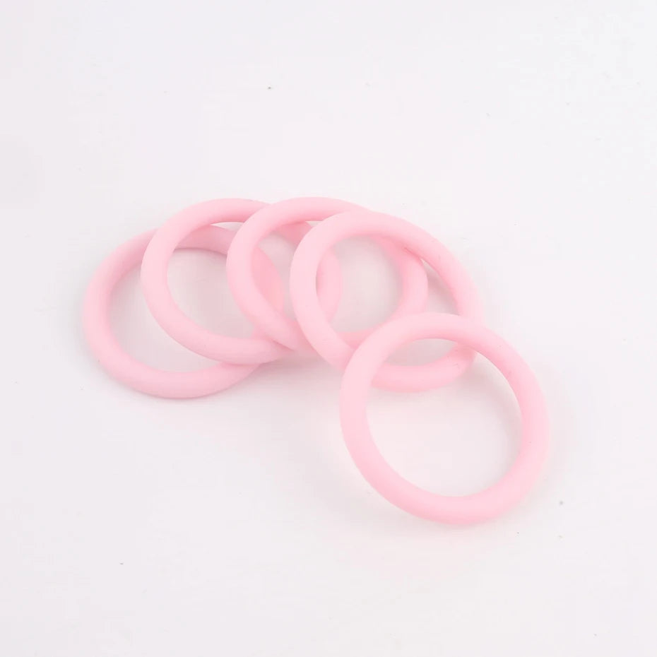 5pcs Rubber Circle 22mm Soother Clip Silicone Ring Baby Accessories Dummy Pacifier Holder Clip Adapter for MAM Ring Baby Teether