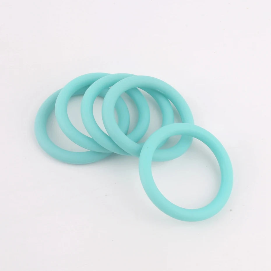 5pcs Rubber Circle 22mm Soother Clip Silicone Ring Baby Accessories Dummy Pacifier Holder Clip Adapter for MAM Ring Baby Teether
