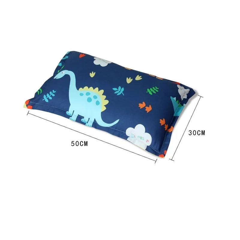 1 Piece Infant Pillowcase 30x50cm 100% Cotton Baby Pillow Cover Cartoon Bedding Replace Anti-dirty Pillow Cases For Kids Toddler