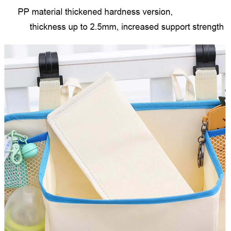 Newborn Baby Crib Hanging Bag anging Baby Diaper Caddy Multi-Function Storage Bag Organizer Diaper Stacker for Changing Table