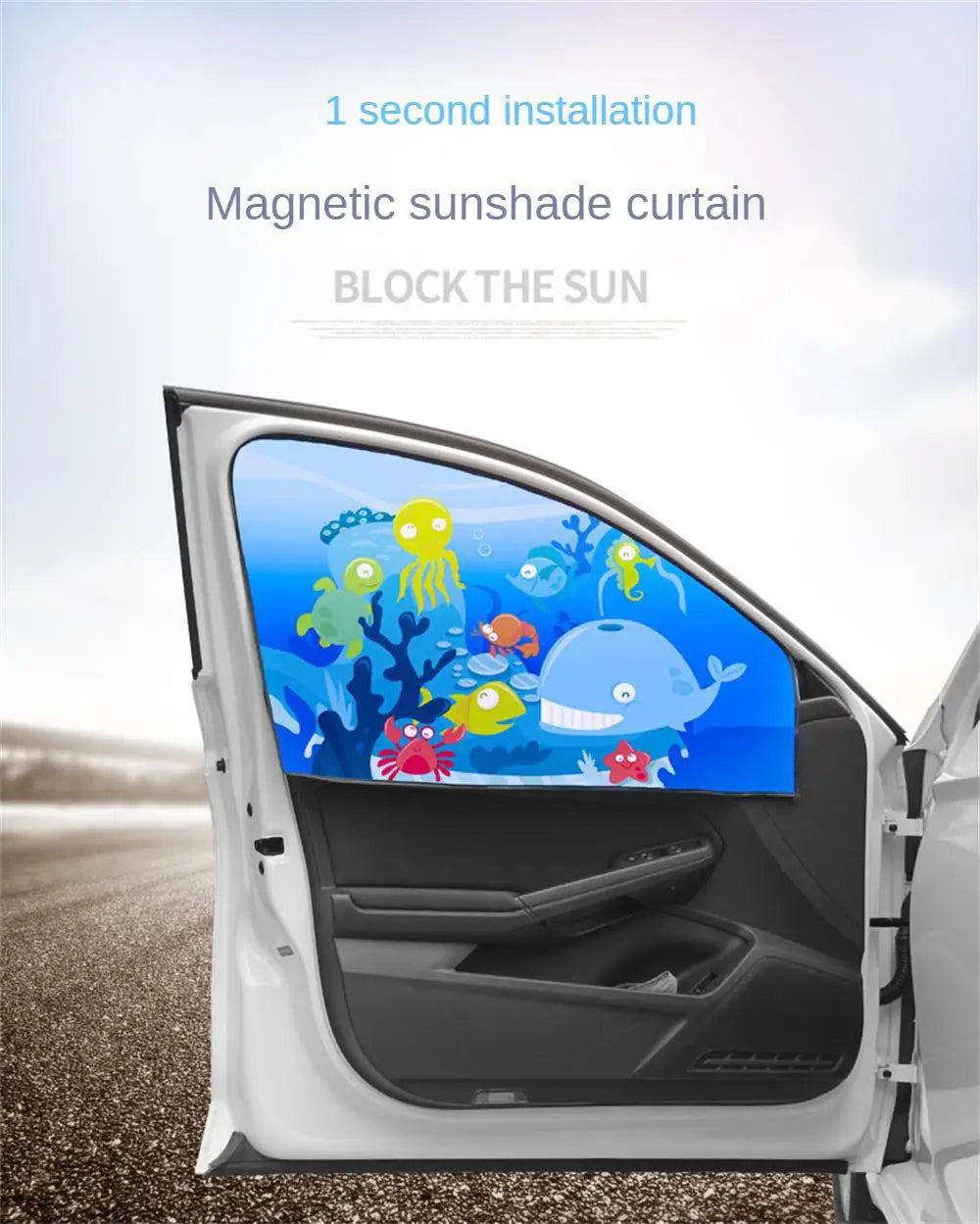 Auto Cartoon Cute Animal Magnet Parasol Side Window Sunshades Windshield Sunshade Auto Window Sunshade Cover For Children Baby