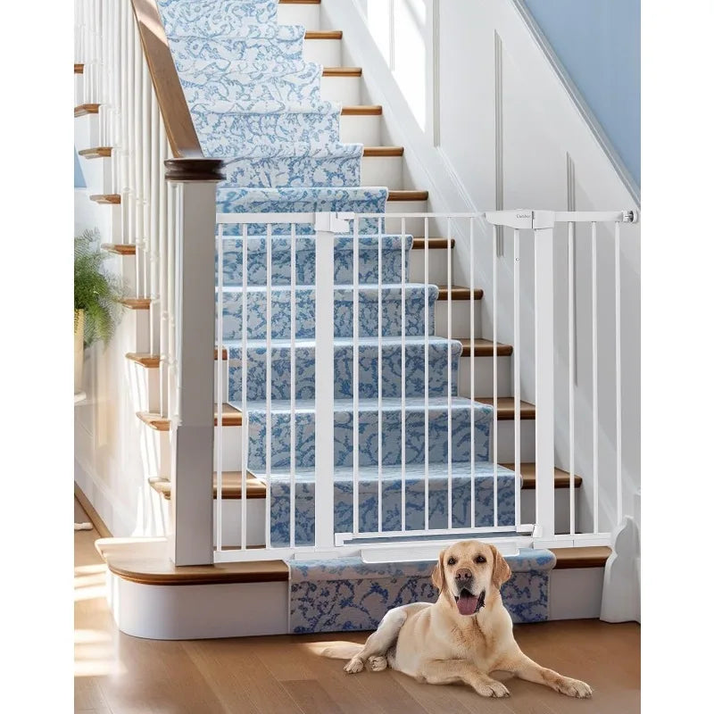 29.7"-51.5" Baby Gate Extra Wide, Safety Dog Gate for Stairs, Easy Walk Thru Auto Close Pet Gates for The House, Doorways