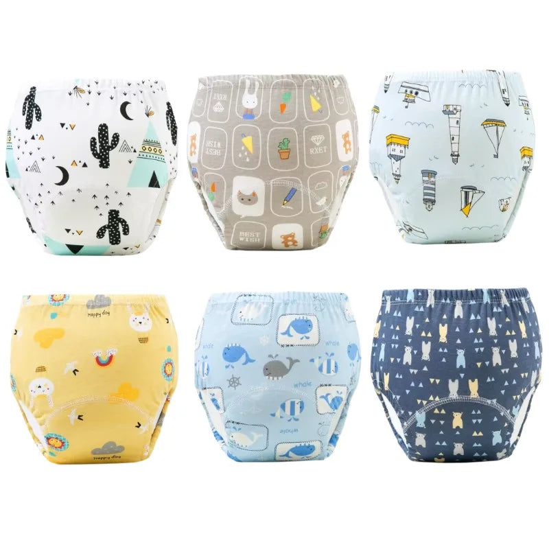 20PC Wholesale Reusable Nappies Cloth Diaper Nappy Washable Toddler Girl Boy Waterproof Cotton Training Pant Underwear