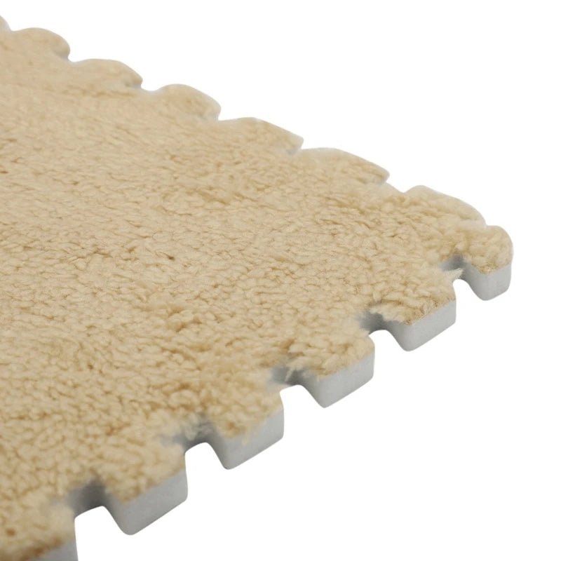50 Piece Interlocking Foam EVA Fuzzy Mat Flooring Carpet Tiles For Kids - Perfect For Nursery Décor, Baby Room