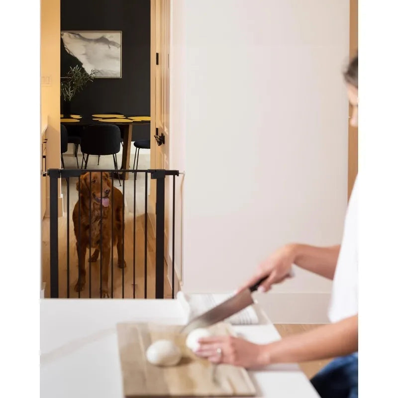 29.7"-51.5" Baby Gate Extra Wide, Safety Dog Gate for Stairs, Easy Walk Thru Auto Close Pet Gates for The House, Doorways