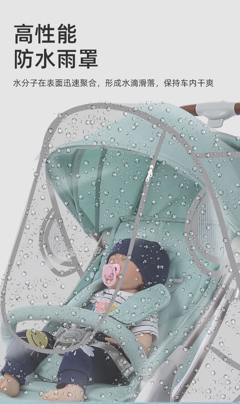 Hot Sale Baby Carriage Rain Cover Universal Stroller Windproof Rainproof Protective Cover Baby Umbrella Car Breathable Poncho