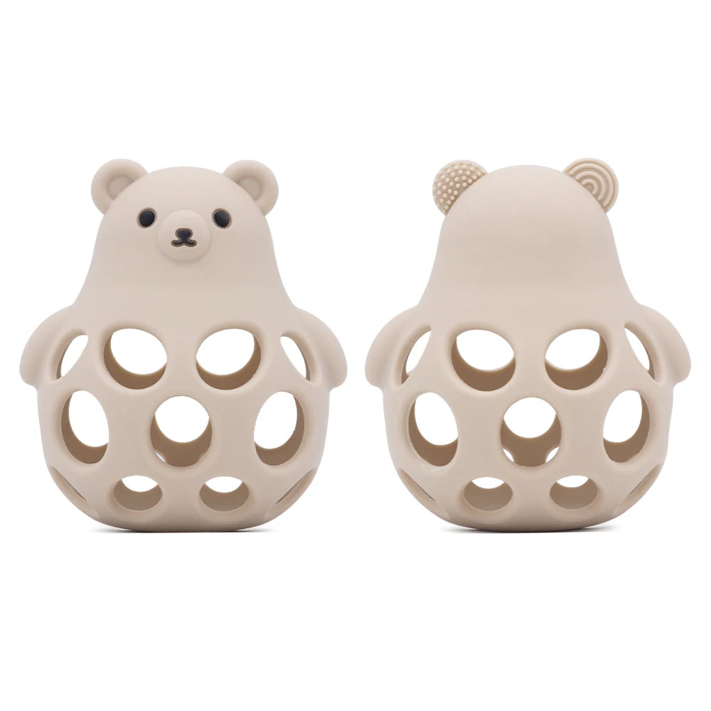 1Pcs Silicone Baby Teether Toys Cartoon Animal Shape Teethers Ring Sensory Toys For Toddlers BPA Free Chewing Toy Accessories