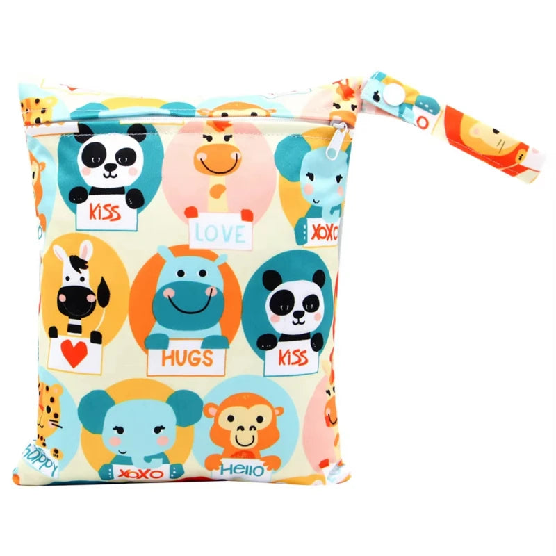 20*25cm Waterproof Wet Bag Diaper Bags Baby Maternity Bag Washable Zipper Diaper Bags Travel Diaper Bag