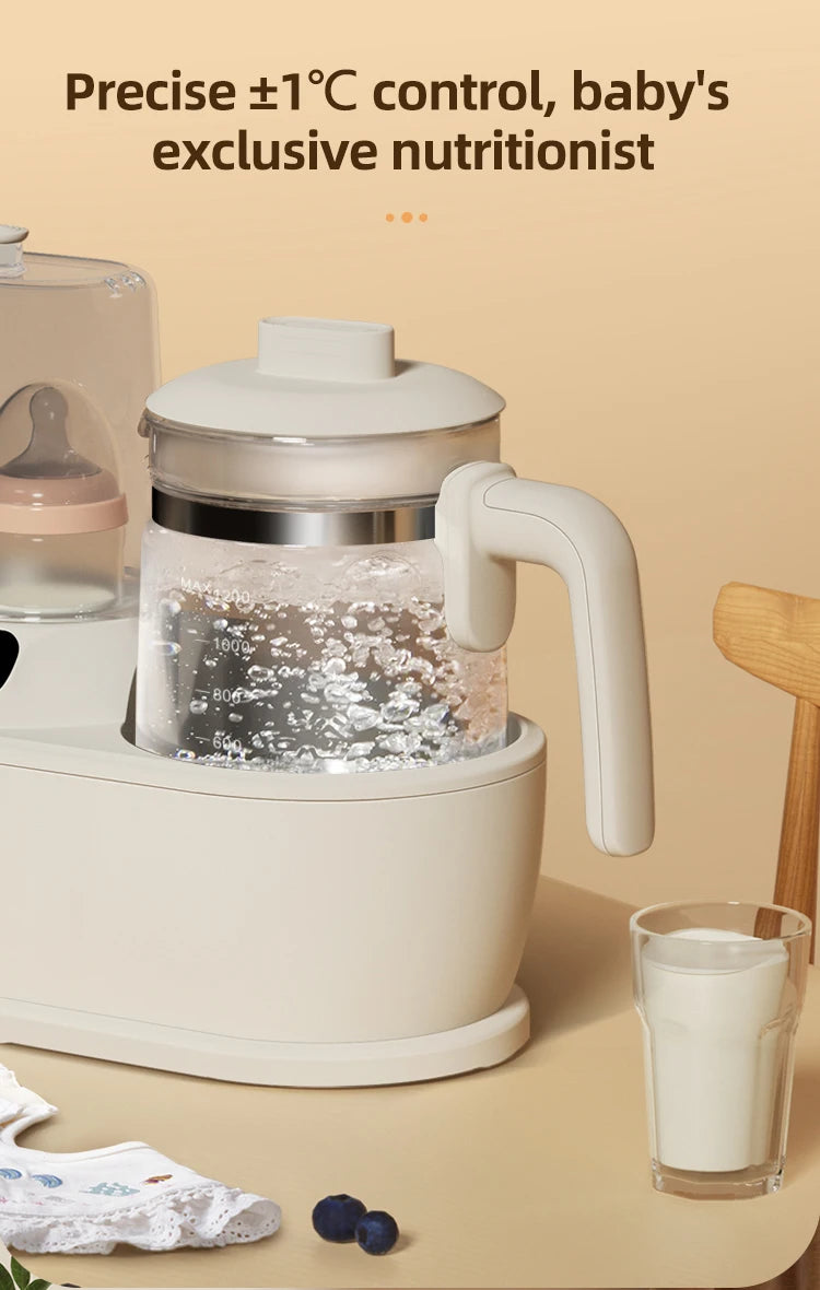 2022 New electric milk glass kettle custom portable warmer bottle steam steriliser and baby food heater in india
