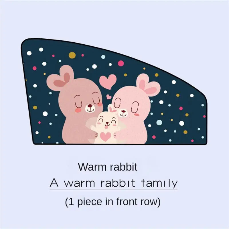 Auto Cartoon Cute Animal Magnet Parasol Side Window Sunshades Windshield Sunshade Auto Window Sunshade Cover For Children Baby