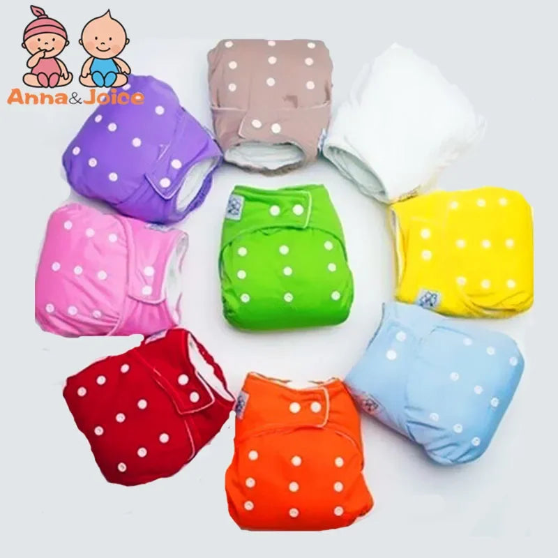 10 Pcs/Lot Baby Diaper One-Size Adjustable Washable Cloth Nappy Urine Pants for 3-12KG