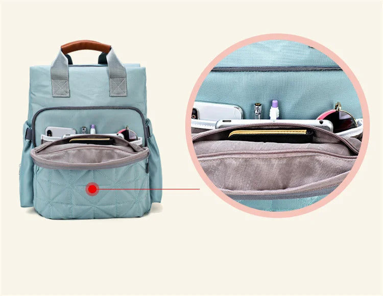 Amiqi NEW Multi Functional Baby Bags Changing Station Portable Baby Bed Travel Bassinet Folding Crib Shade Cloth Changing Pad