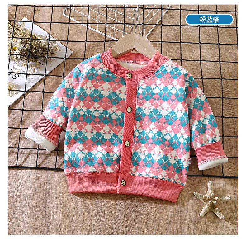 2024 New Knitted Jacket Boys and Girls Must-have Thick Warm Cardigan Autumn and Winter Girls Sweater Baby Boy Sweater