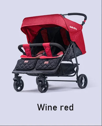 For 0-3 Year Old Baby Double Seats Folding Push Chair Baby Twin Stroller Baby