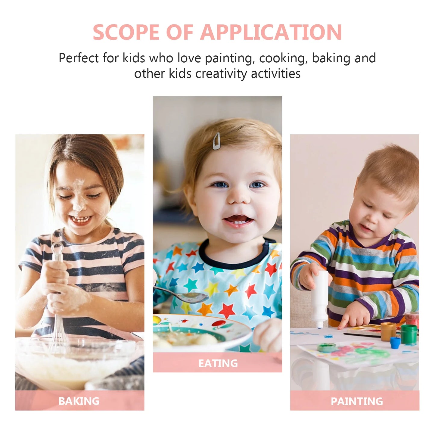 3 Pairs Sleeve Waterproof Oversleeves Long Cartoon Weaning Protector Arm Baby Cotton