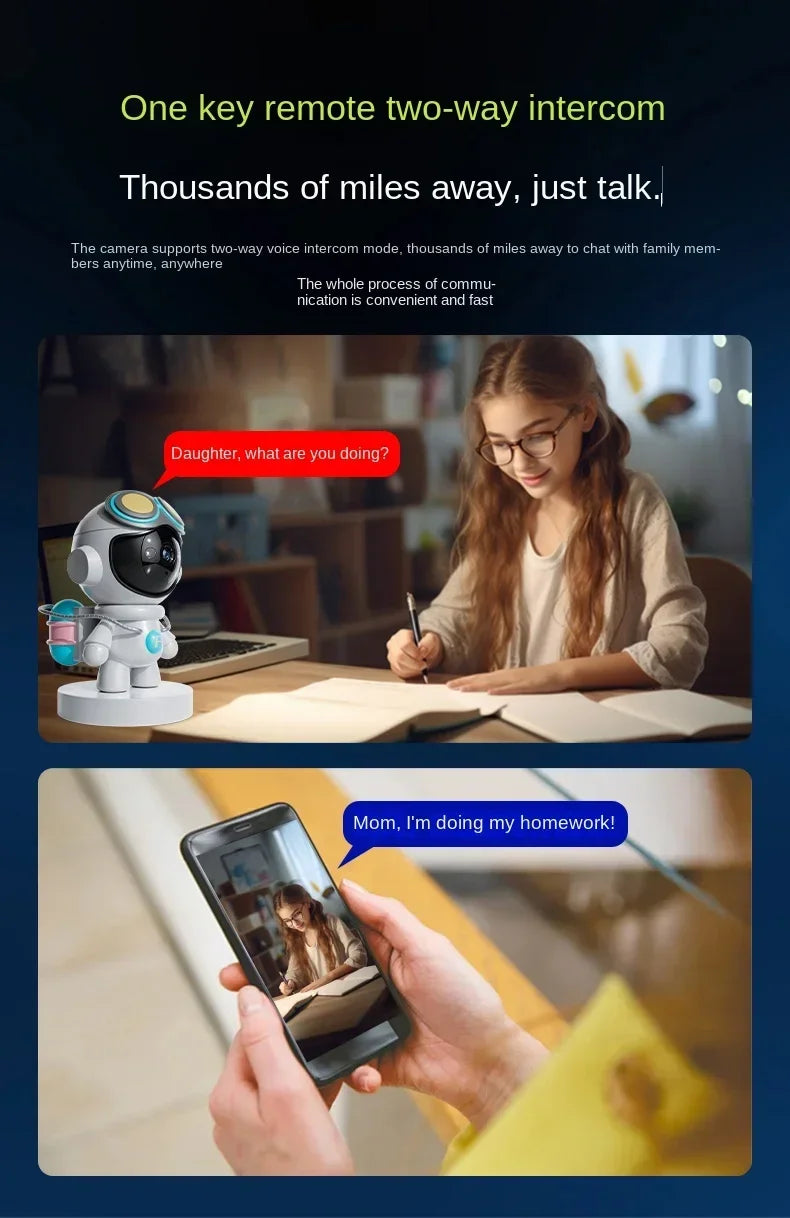 1080P Astronaut Robot Camera IP Wifi Wireless P2P Security Surveillance Night Vision Infrared Home Security Baby Monitor
