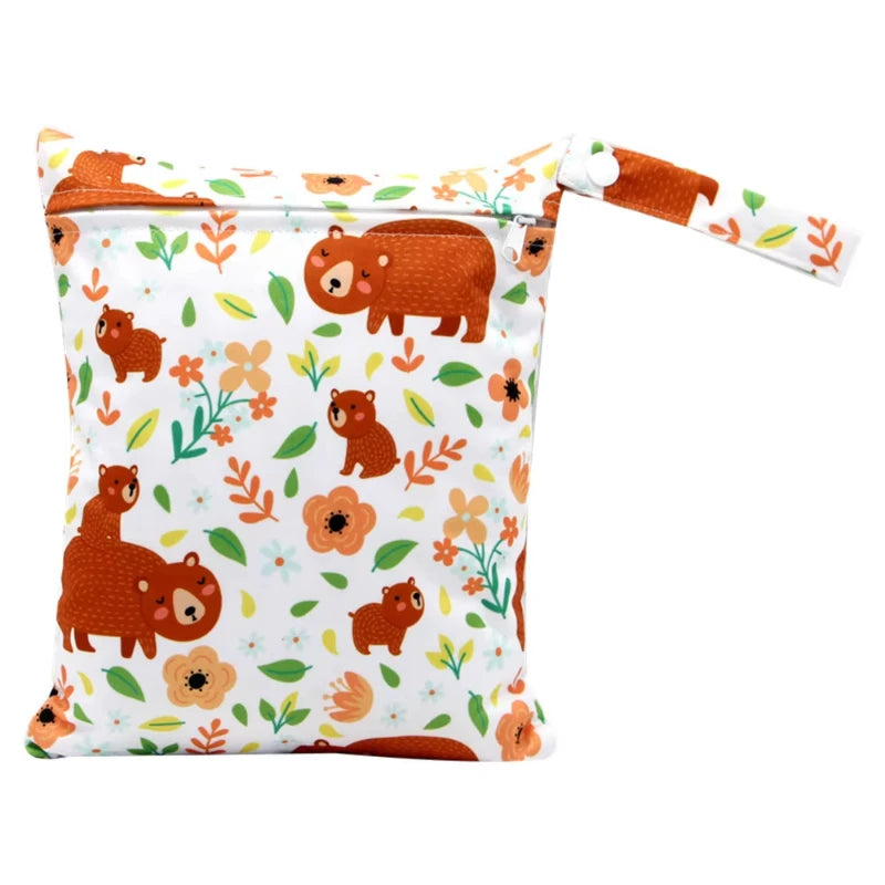 20*25cm Waterproof Wet Bag Diaper Bags Baby Maternity Bag Washable Zipper Diaper Bags Travel Diaper Bag