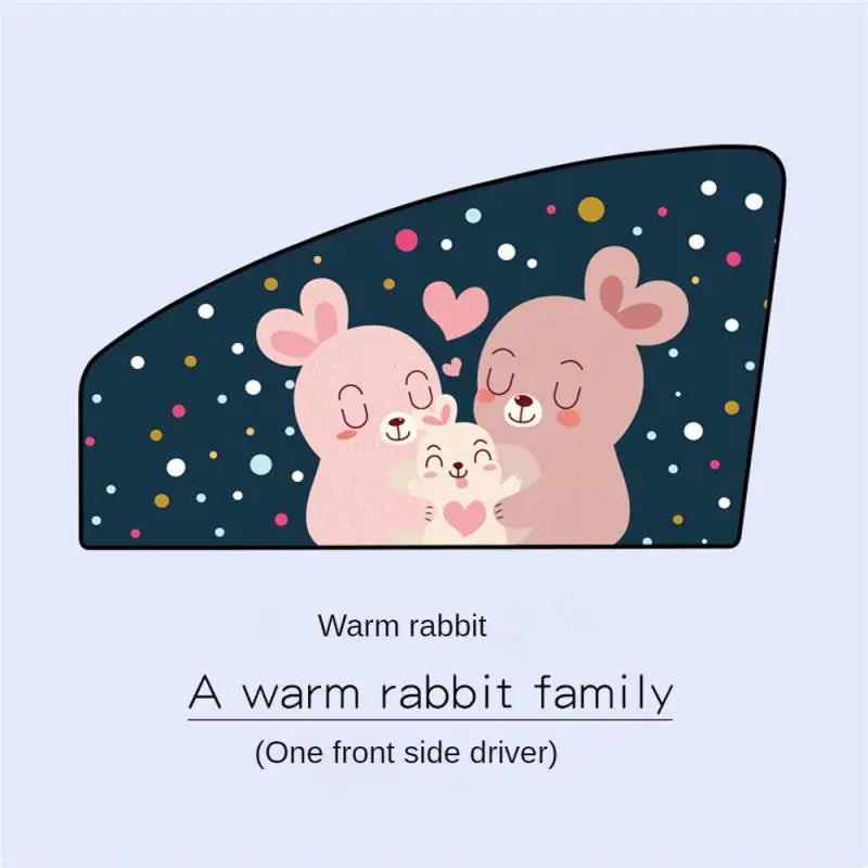 Auto Cartoon Cute Animal Magnet Parasol Side Window Sunshades Windshield Sunshade Auto Window Sunshade Cover For Children Baby