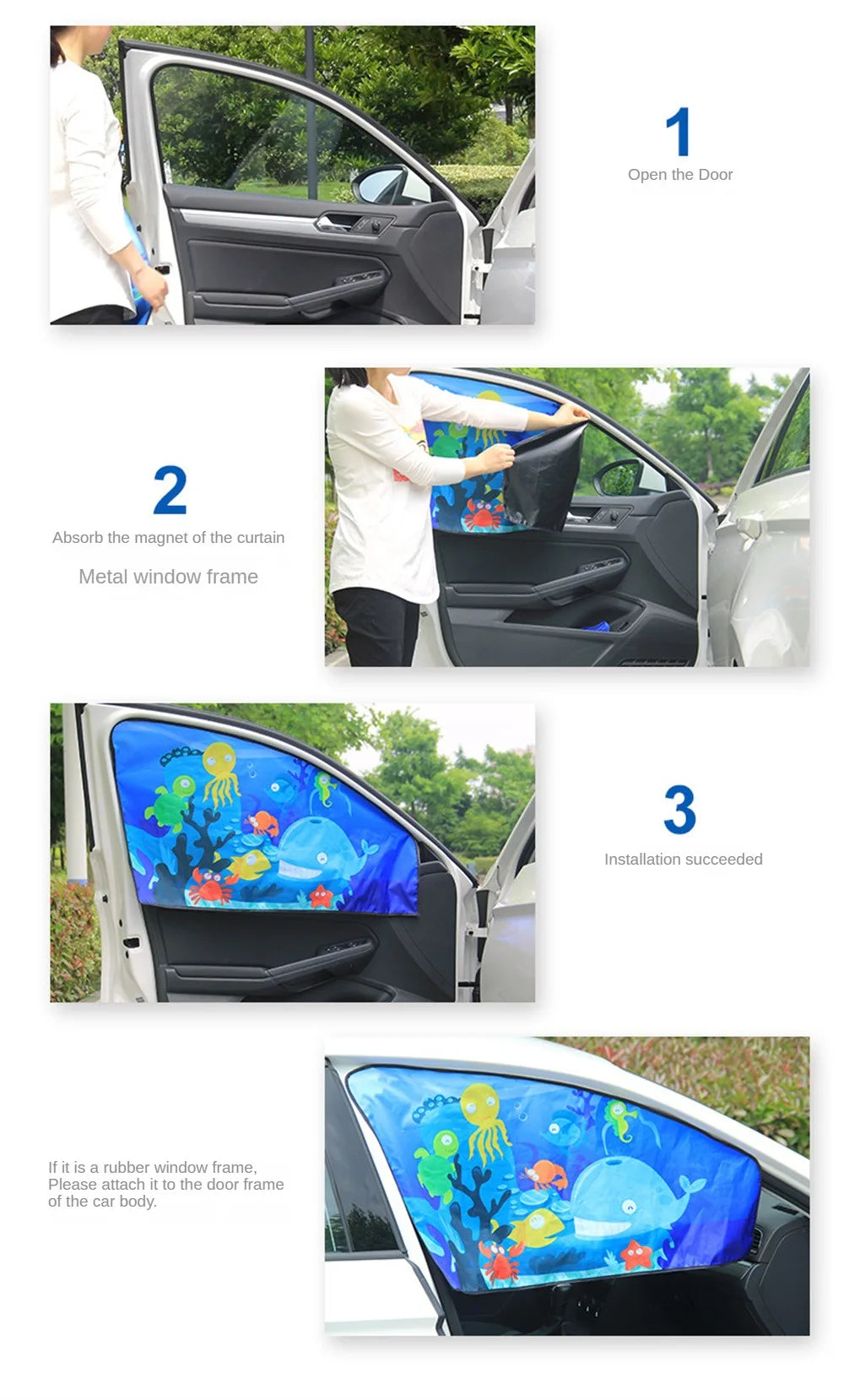 Auto Cartoon Cute Animal Magnet Parasol Side Window Sunshades Windshield Sunshade Auto Window Sunshade Cover For Children Baby