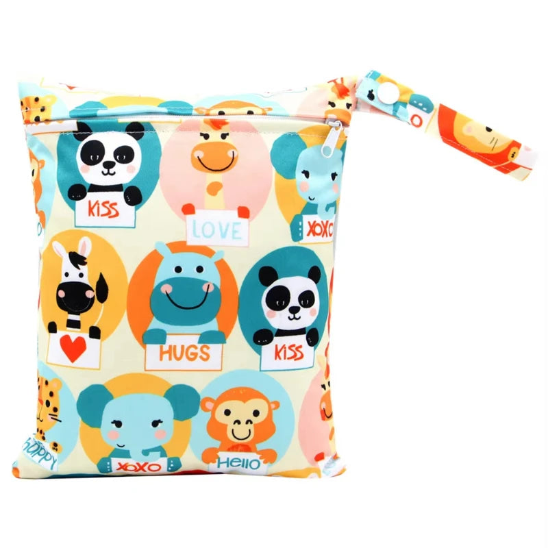 20*25cm Waterproof Wet Bag Diaper Bags Baby Maternity Bag Washable Zipper Diaper Bags Travel Diaper Bag