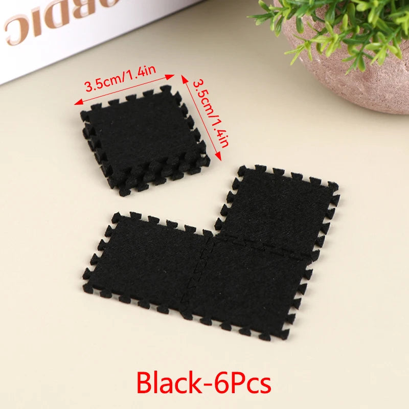 1:12 Dollhouse Miniature DIY Jigsaw Plush Shaggy Carpet Baby Puzzles Playmat Floor Area Rug Playing Mat for Doll House Decor