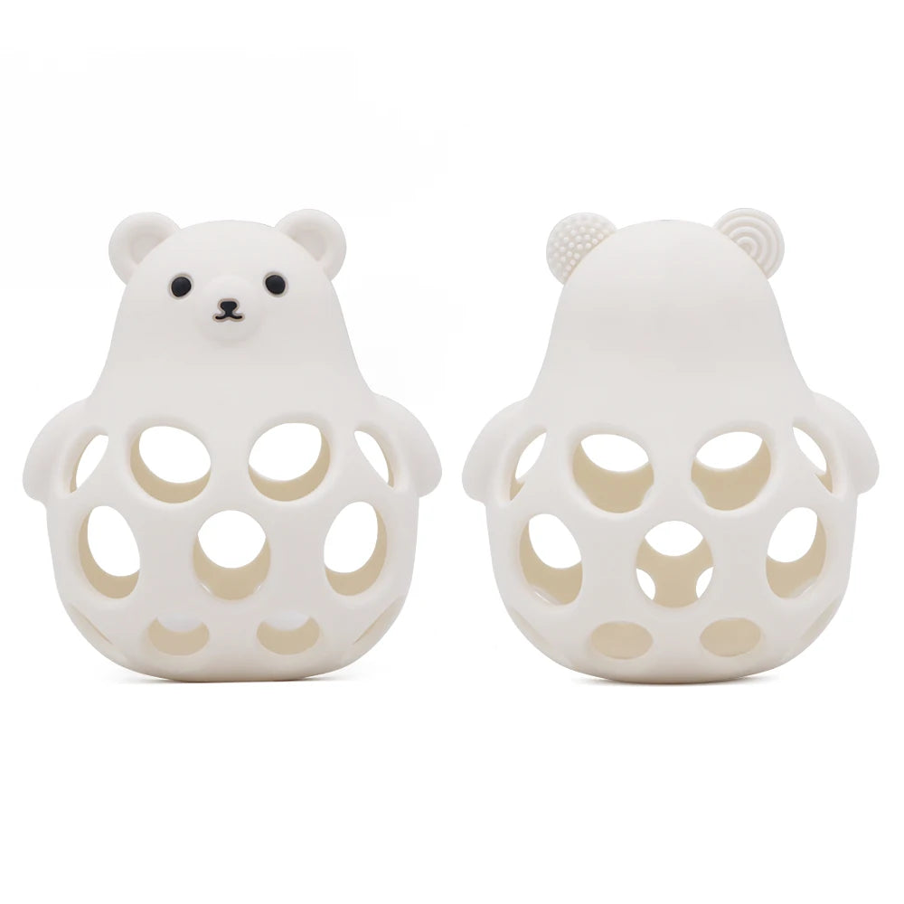 1Pcs Silicone Baby Teether Toys Cartoon Animal Shape Teethers Ring Sensory Toys For Toddlers BPA Free Chewing Toy Accessories
