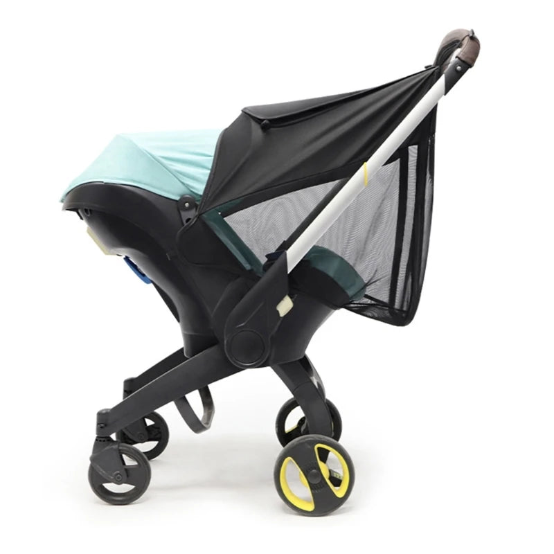 Baby Stroller Sun-Protection Cover UPF50+ UV Pram Sunshade Cover Elastic Pushchair Sun Parasol Mosquito-Net for Carseat