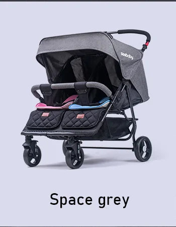 For 0-3 Year Old Baby Double Seats Folding Push Chair Baby Twin Stroller Baby