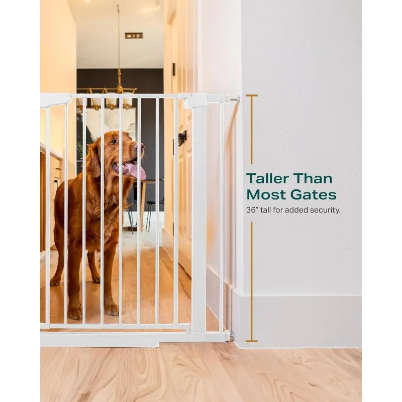 29.7"-51.5" Baby Gate Extra Wide, Safety Dog Gate for Stairs, Easy Walk Thru Auto Close Pet Gates for The House, Doorways