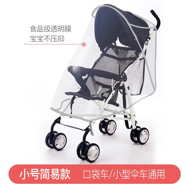 Hot Sale Baby Carriage Rain Cover Universal Stroller Windproof Rainproof Protective Cover Baby Umbrella Car Breathable Poncho