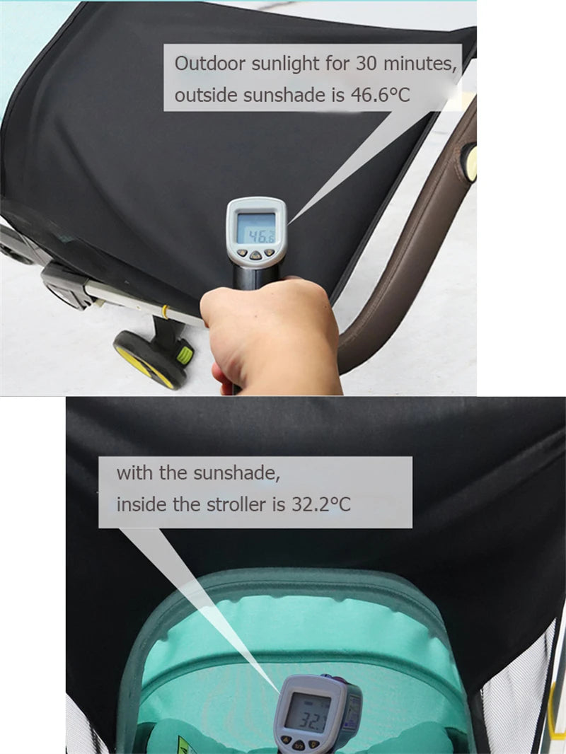 Baby Accessories Stroller Sunshade Cotton Stretchable UV-proof Sun Protector Light Trolley Baby Windshield Parasol for Donna