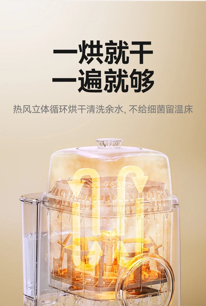 220V Steam Steriliser with Automatic Cleaning and Drying Function for Baby Bottles and Accessories