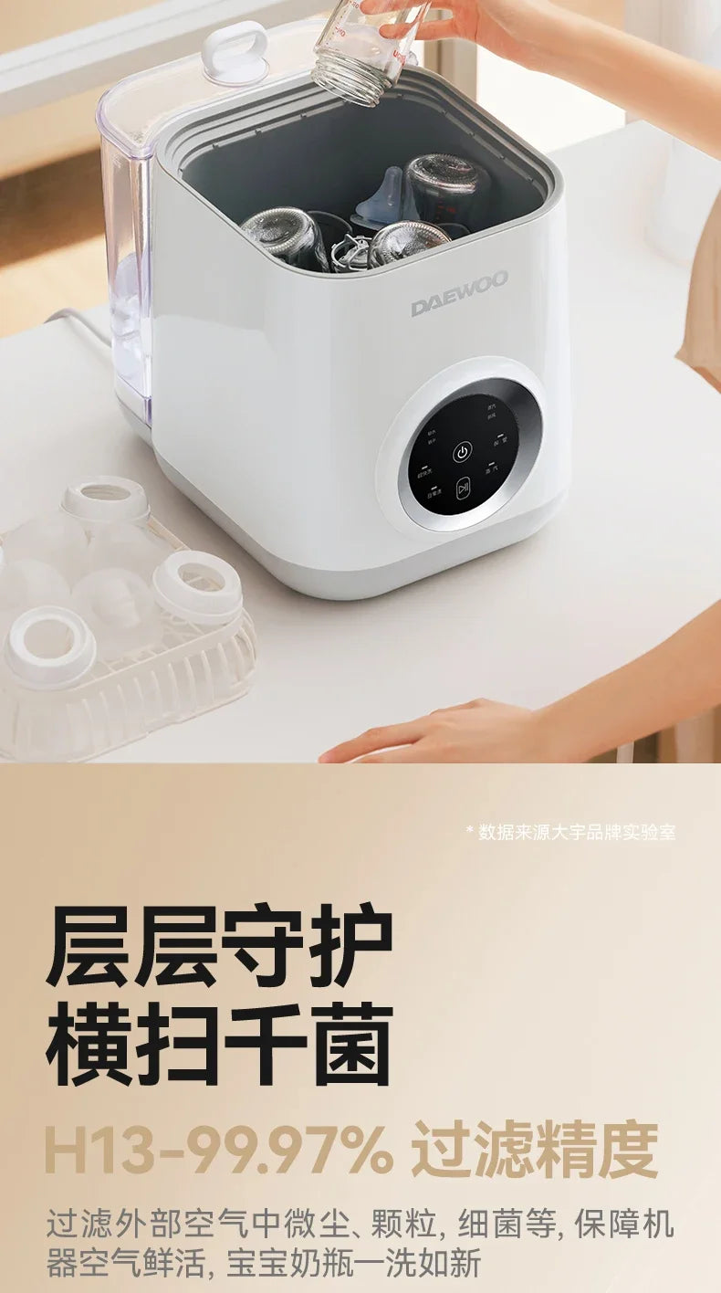 220V Steam Steriliser with Automatic Cleaning and Drying Function for Baby Bottles and Accessories