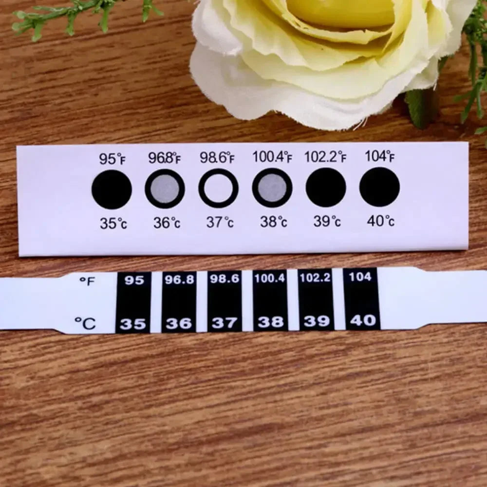10pcs Forehead Head Strip Thermometer Water Milk Thermometer Fever Body Baby Child Kid Test Temperature Sticker Baby Care