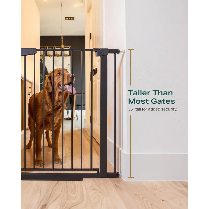 29.7"-51.5" Baby Gate Extra Wide, Safety Dog Gate for Stairs, Easy Walk Thru Auto Close Pet Gates for The House, Doorways