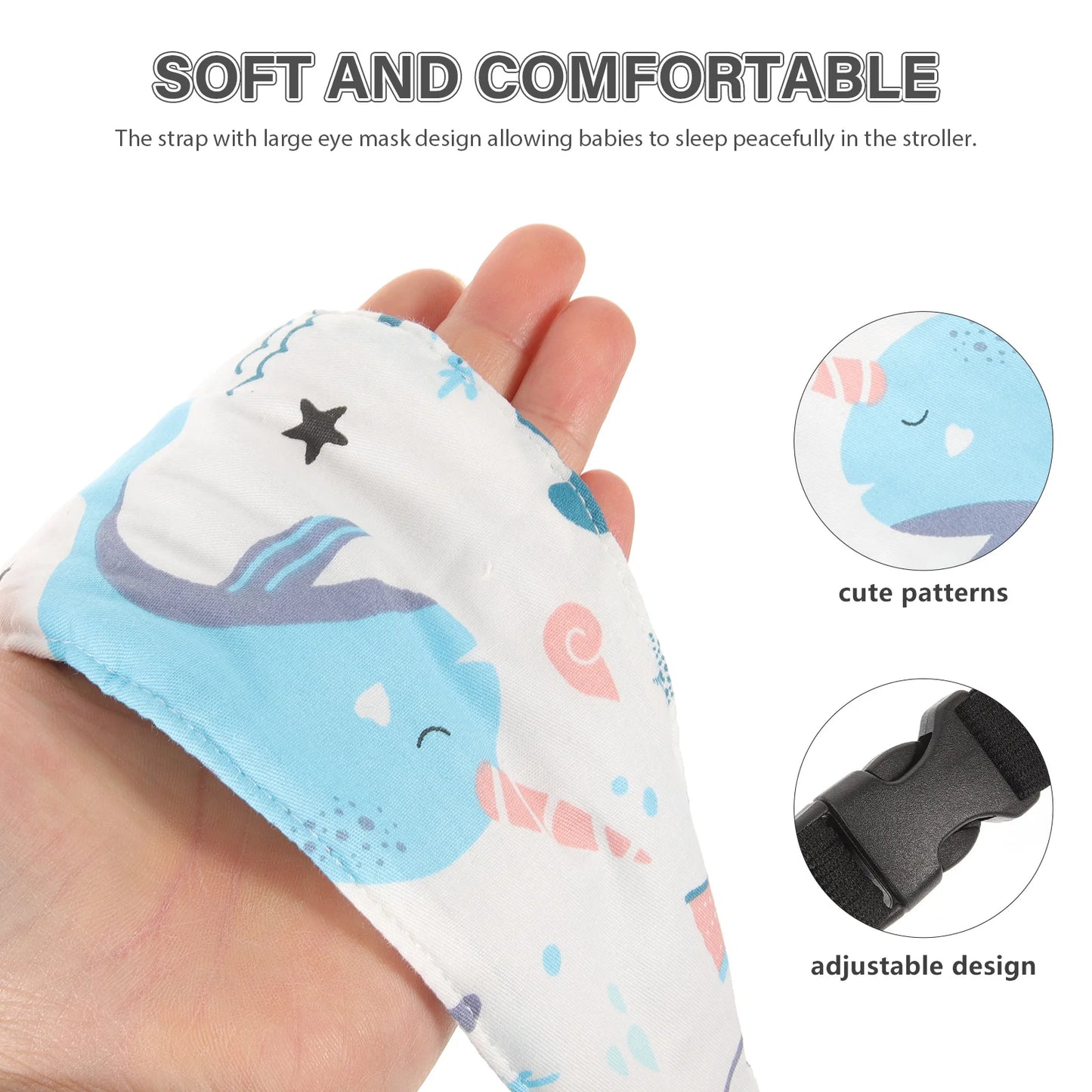 3 Pcs Baby Stroller Safety Seat Strap Car Head Support Infant Trolley Band Holder for Toddler/kid Kids Accessories