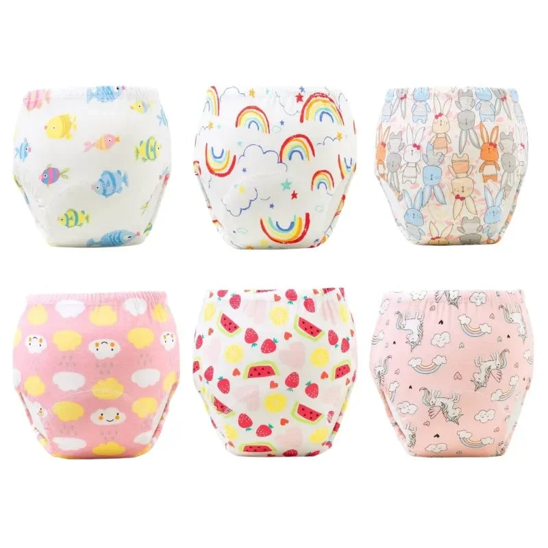 20PC Wholesale Reusable Nappies Cloth Diaper Nappy Washable Toddler Girl Boy Waterproof Cotton Training Pant Underwear