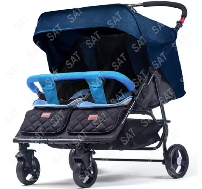 For 0-3 Year Old Baby Double Seats Folding Push Chair Baby Twin Stroller Baby