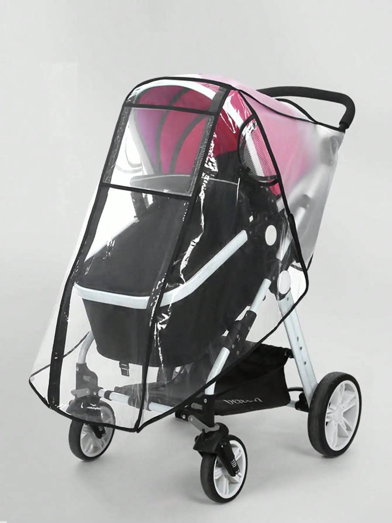 Baby stroller accessories waterproof and rainproof cover transparent windproof and dustproof opened for baby stroller raincoats