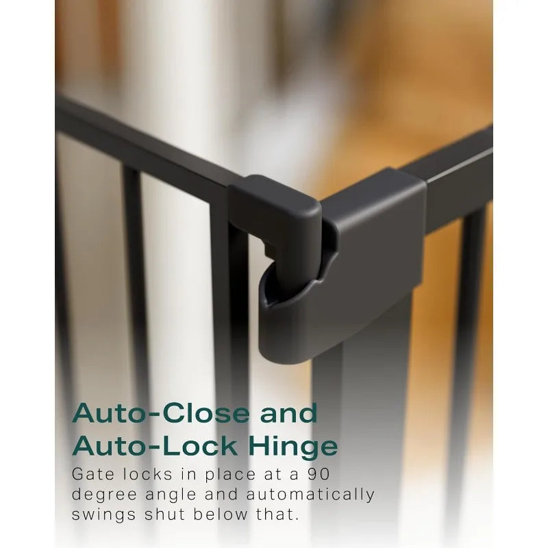 29.7"-51.5" Baby Gate Extra Wide, Safety Dog Gate for Stairs, Easy Walk Thru Auto Close Pet Gates for The House, Doorways