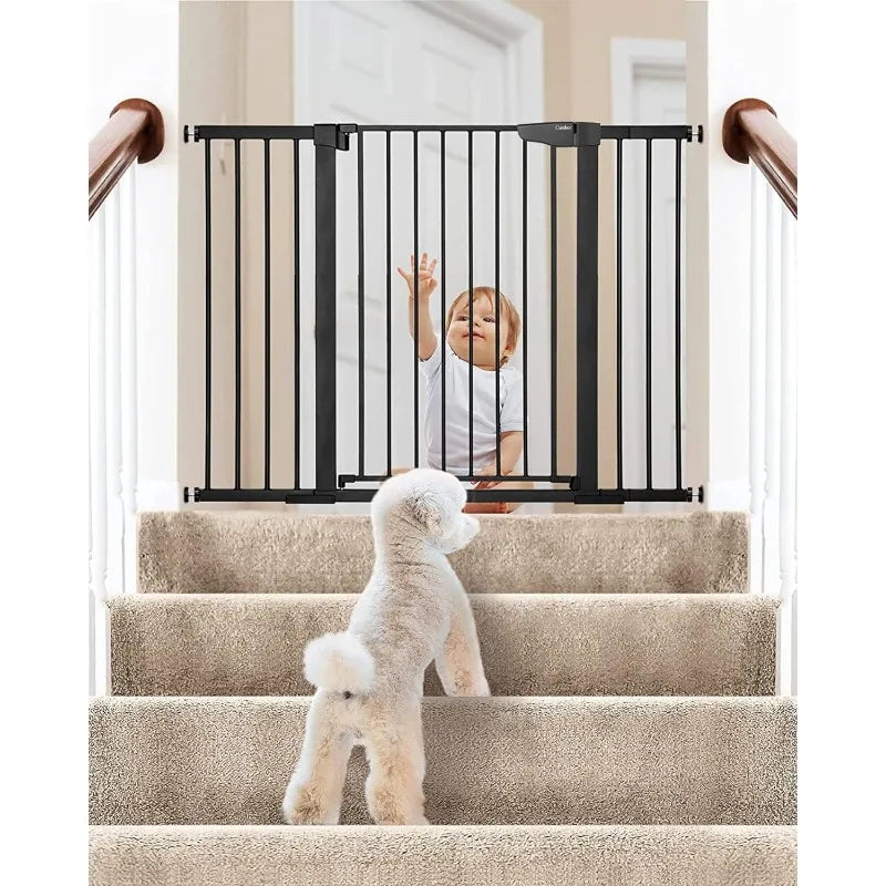 29.7"-51.5" Baby Gate Extra Wide, Safety Dog Gate for Stairs, Easy Walk Thru Auto Close Pet Gates for The House, Doorways