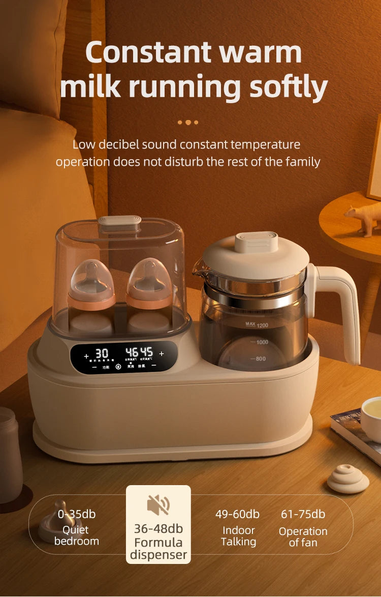 2022 New electric milk glass kettle custom portable warmer bottle steam steriliser and baby food heater in india