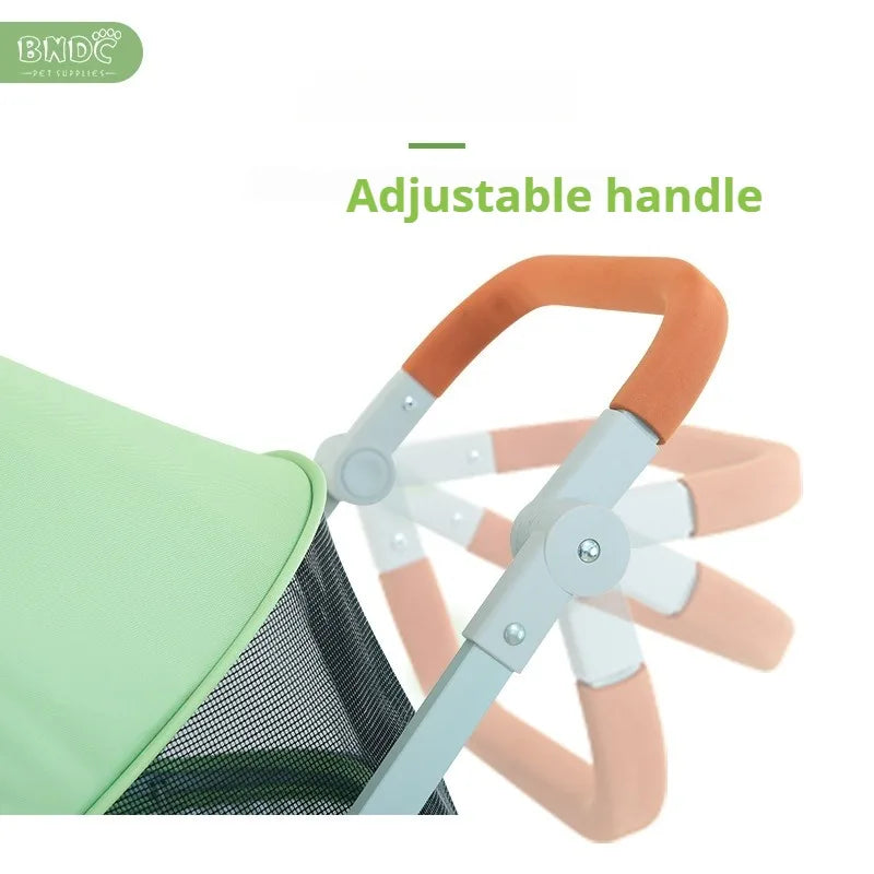 Wholesale Bndc Foldable Stroller baby luxury Baby Separated Basket travel stroller Dog stroller small dog Mobile hot Dog cart